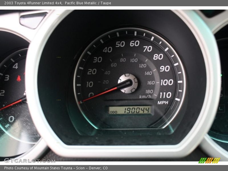 Pacific Blue Metallic / Taupe 2003 Toyota 4Runner Limited 4x4