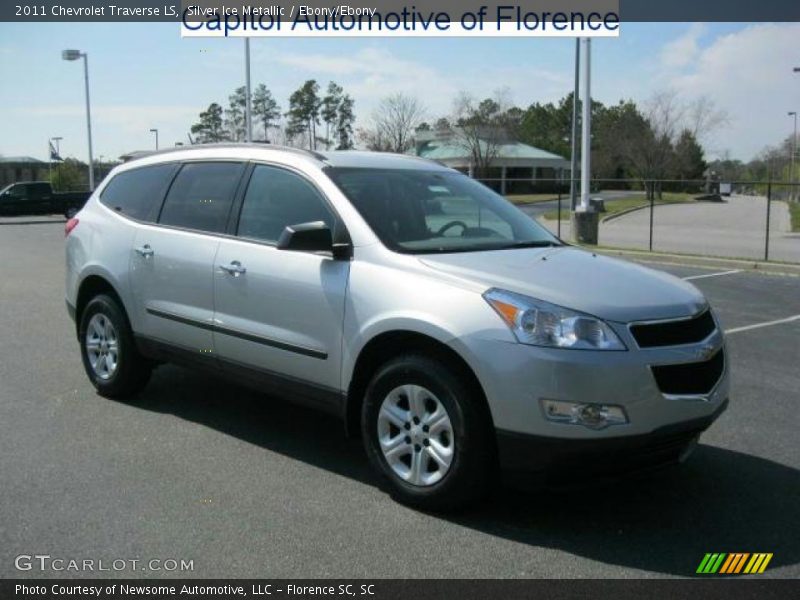 Silver Ice Metallic / Ebony/Ebony 2011 Chevrolet Traverse LS