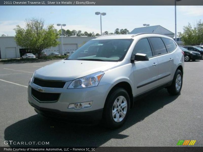 Silver Ice Metallic / Ebony/Ebony 2011 Chevrolet Traverse LS