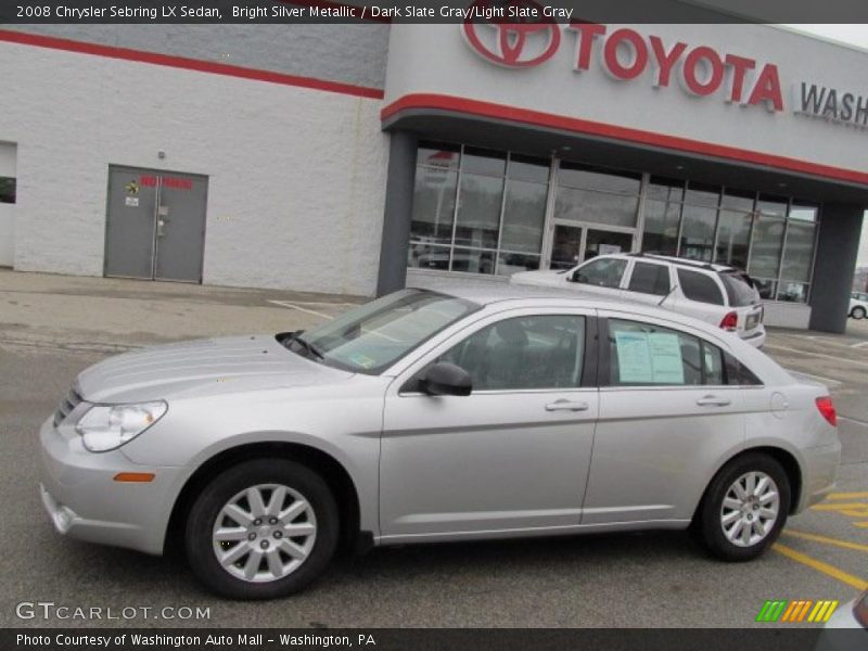 Bright Silver Metallic / Dark Slate Gray/Light Slate Gray 2008 Chrysler Sebring LX Sedan
