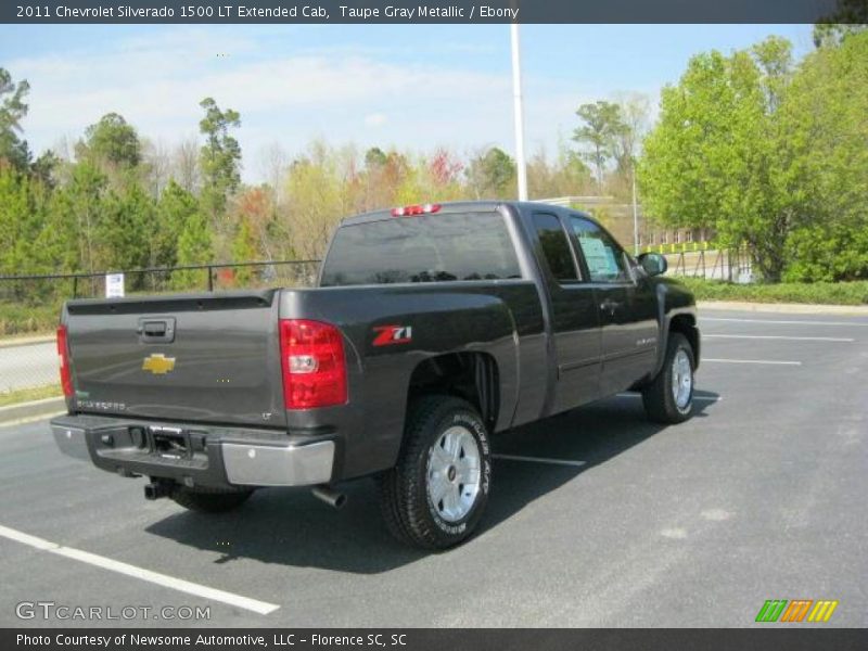 Taupe Gray Metallic / Ebony 2011 Chevrolet Silverado 1500 LT Extended Cab