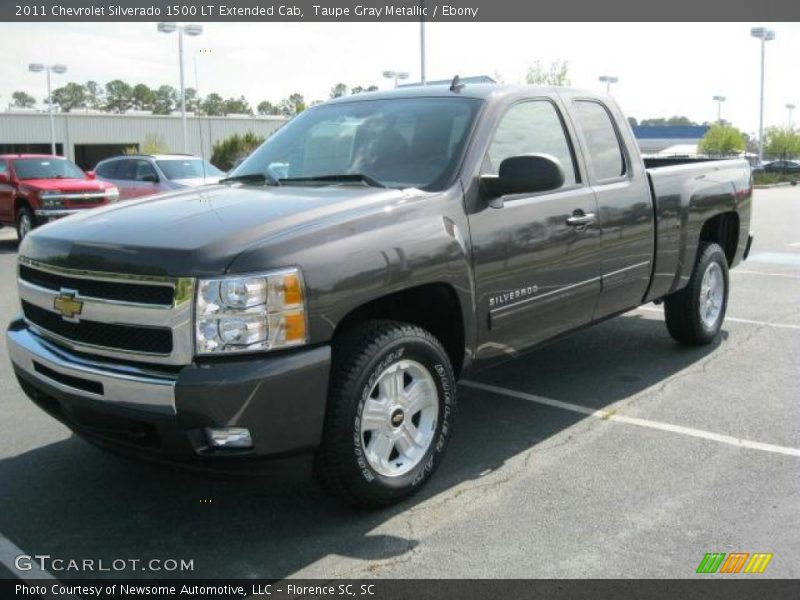 Taupe Gray Metallic / Ebony 2011 Chevrolet Silverado 1500 LT Extended Cab