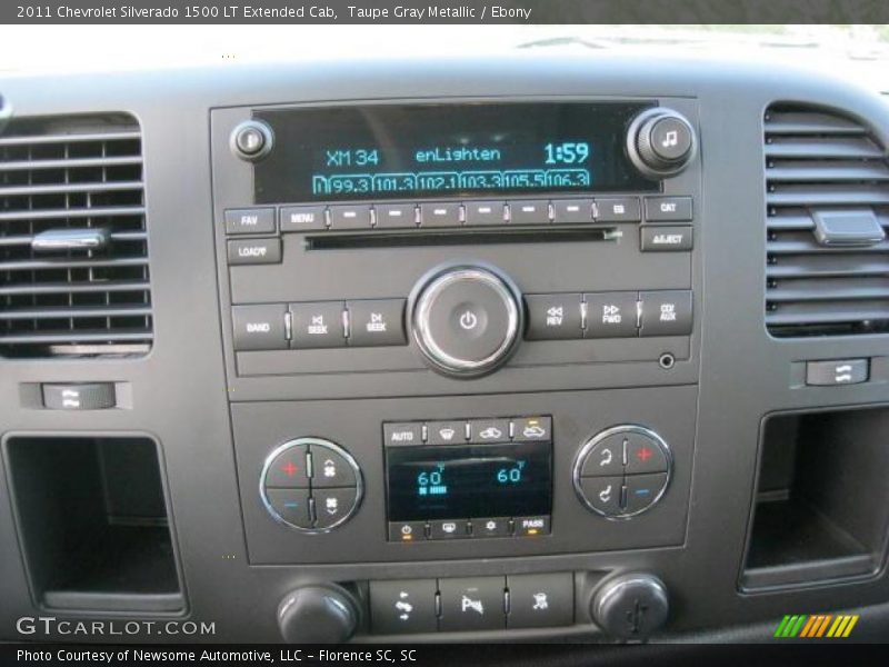 Taupe Gray Metallic / Ebony 2011 Chevrolet Silverado 1500 LT Extended Cab