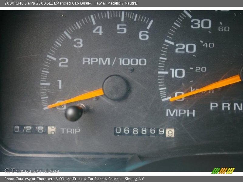 Pewter Metallic / Neutral 2000 GMC Sierra 3500 SLE Extended Cab Dually