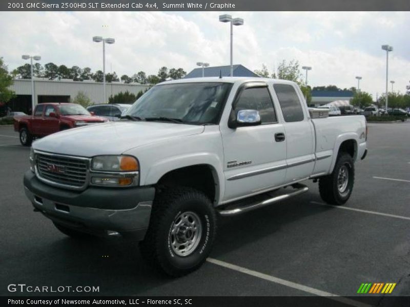 Summit White / Graphite 2001 GMC Sierra 2500HD SLT Extended Cab 4x4