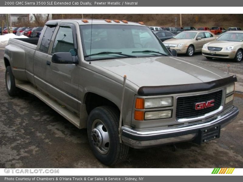 Pewter Metallic / Neutral 2000 GMC Sierra 3500 SLE Extended Cab Dually
