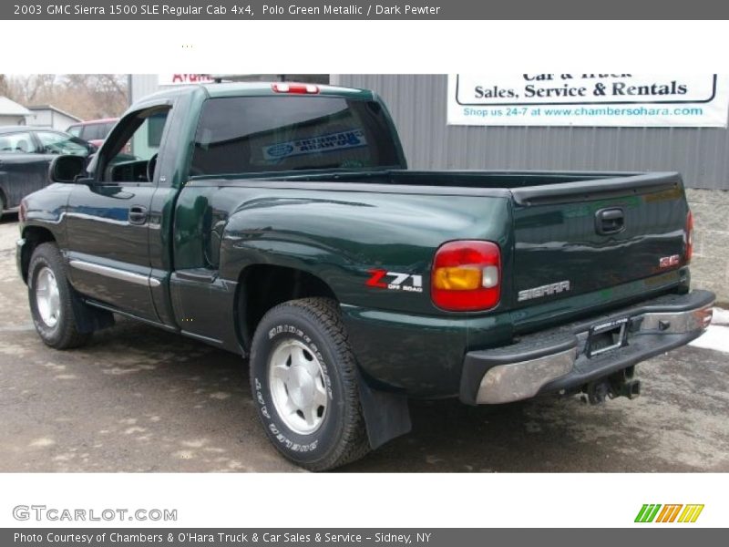 Polo Green Metallic / Dark Pewter 2003 GMC Sierra 1500 SLE Regular Cab 4x4