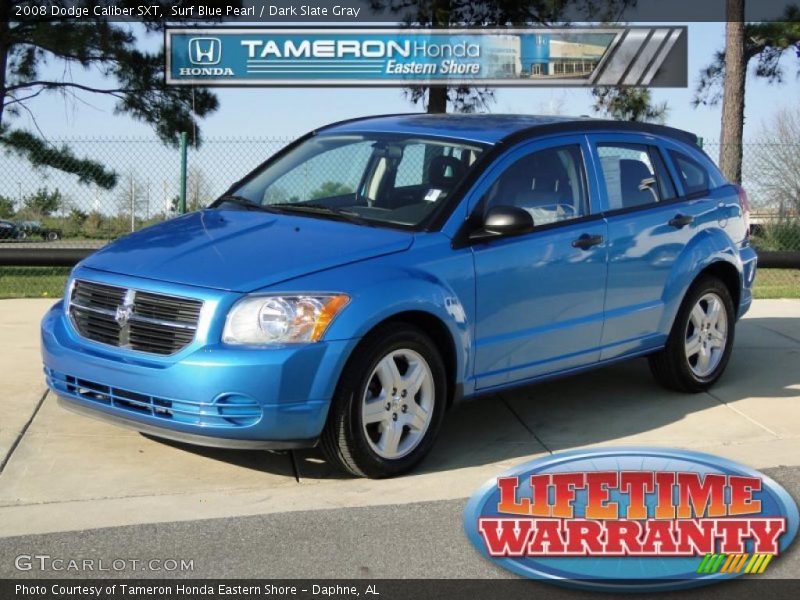 Surf Blue Pearl / Dark Slate Gray 2008 Dodge Caliber SXT