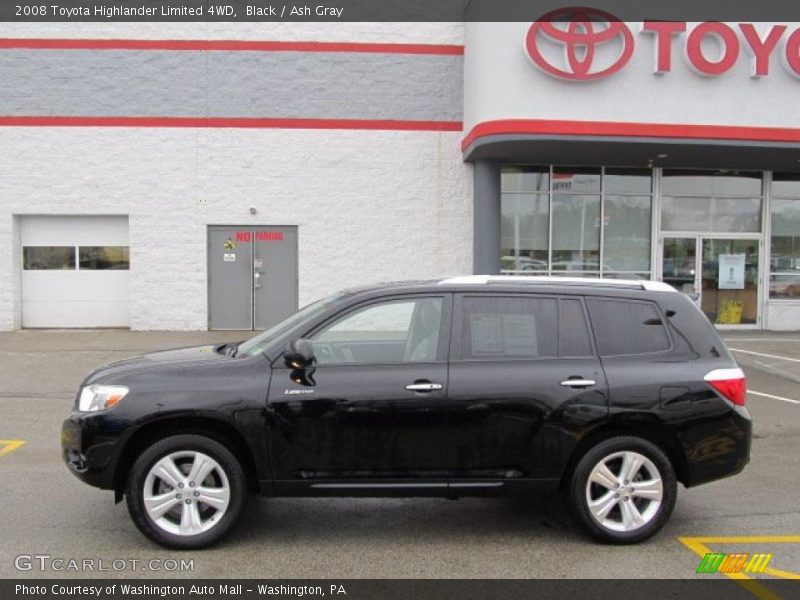 Black / Ash Gray 2008 Toyota Highlander Limited 4WD