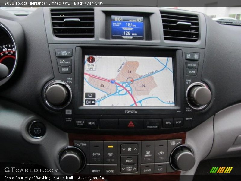 Black / Ash Gray 2008 Toyota Highlander Limited 4WD