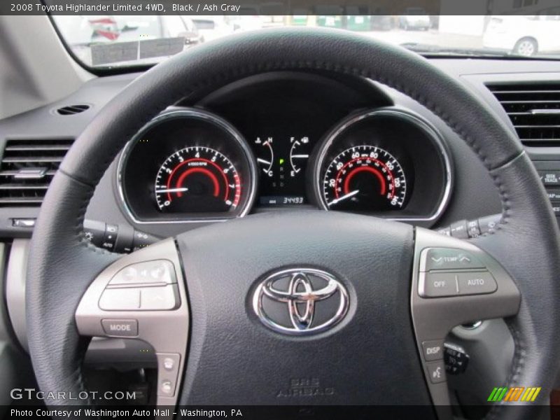 Black / Ash Gray 2008 Toyota Highlander Limited 4WD