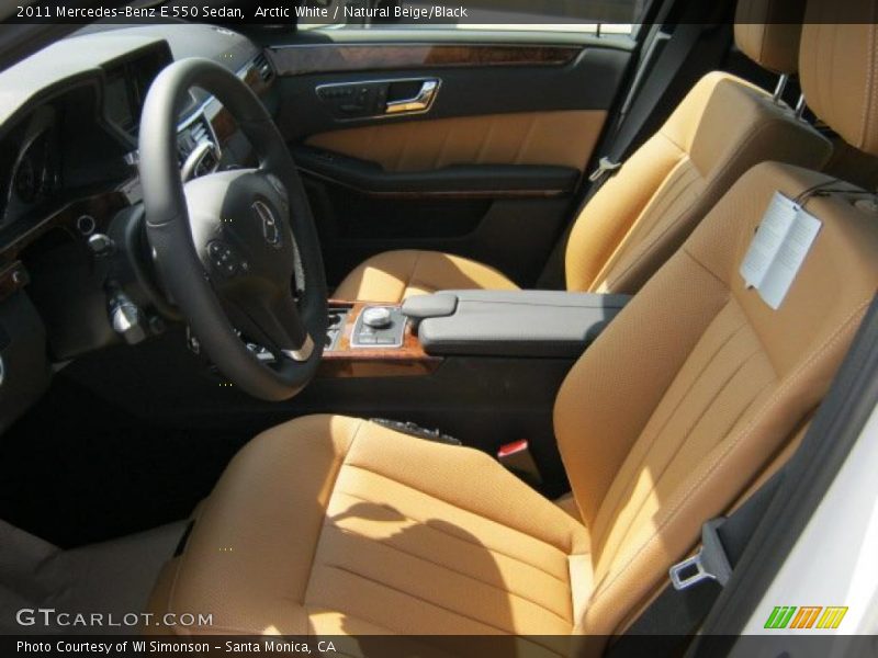 Arctic White / Natural Beige/Black 2011 Mercedes-Benz E 550 Sedan