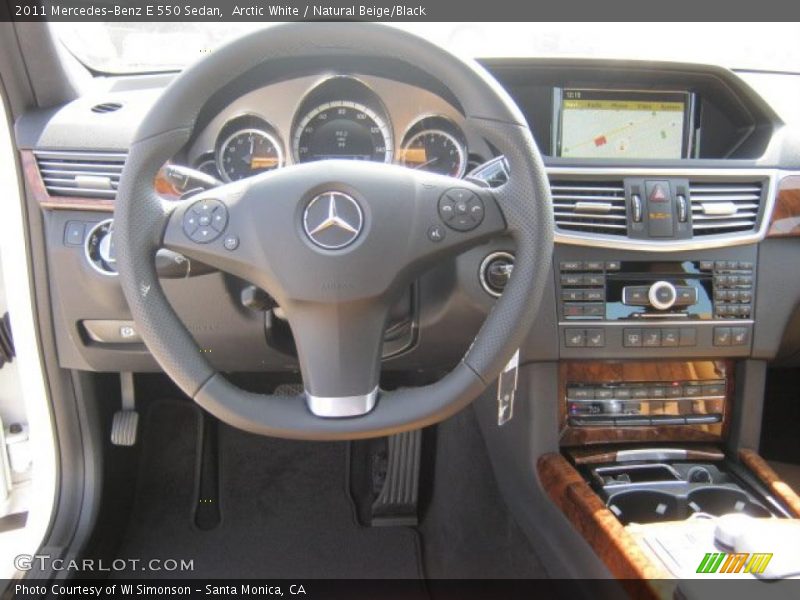 Arctic White / Natural Beige/Black 2011 Mercedes-Benz E 550 Sedan