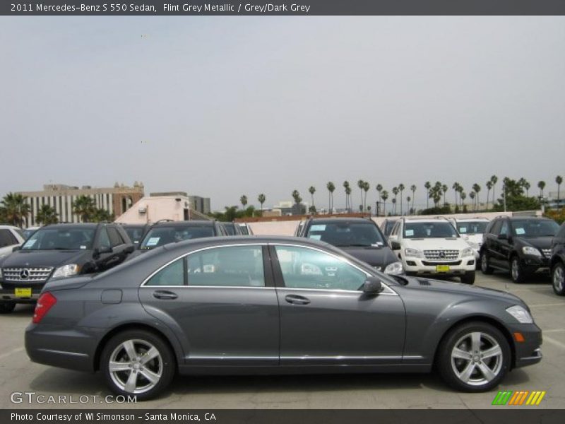 Flint Grey Metallic / Grey/Dark Grey 2011 Mercedes-Benz S 550 Sedan