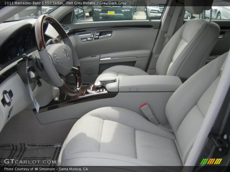 Flint Grey Metallic / Grey/Dark Grey 2011 Mercedes-Benz S 550 Sedan