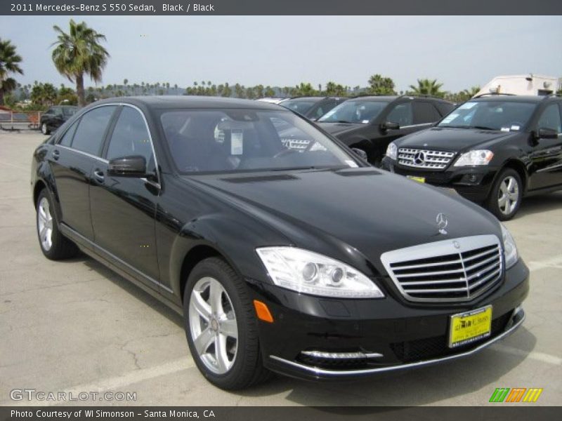 Black / Black 2011 Mercedes-Benz S 550 Sedan