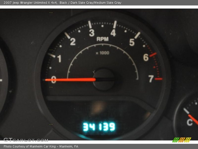 Black / Dark Slate Gray/Medium Slate Gray 2007 Jeep Wrangler Unlimited X 4x4