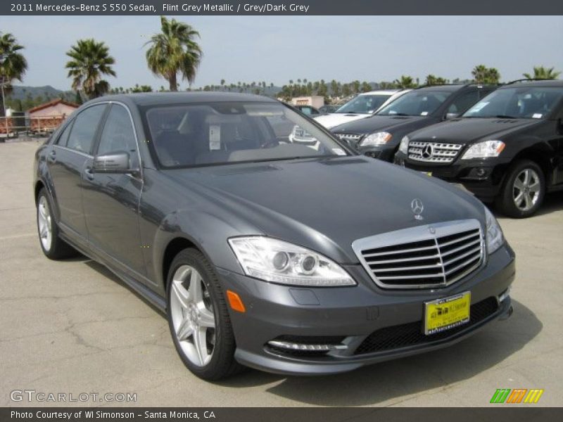Flint Grey Metallic / Grey/Dark Grey 2011 Mercedes-Benz S 550 Sedan