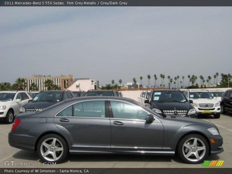 Flint Grey Metallic / Grey/Dark Grey 2011 Mercedes-Benz S 550 Sedan
