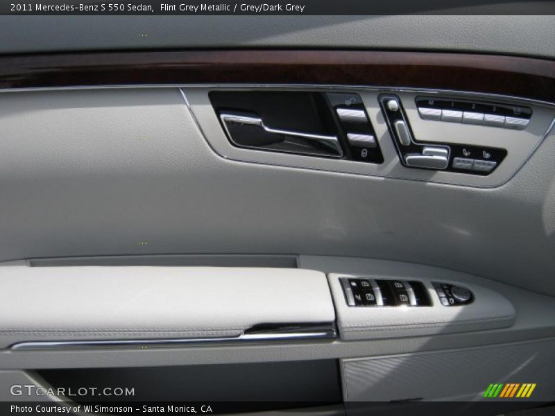 Flint Grey Metallic / Grey/Dark Grey 2011 Mercedes-Benz S 550 Sedan