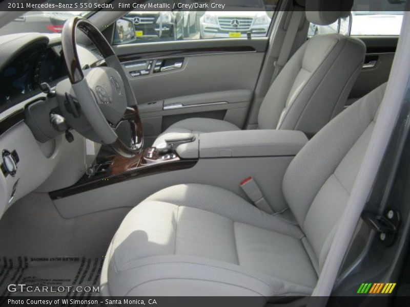 Flint Grey Metallic / Grey/Dark Grey 2011 Mercedes-Benz S 550 Sedan