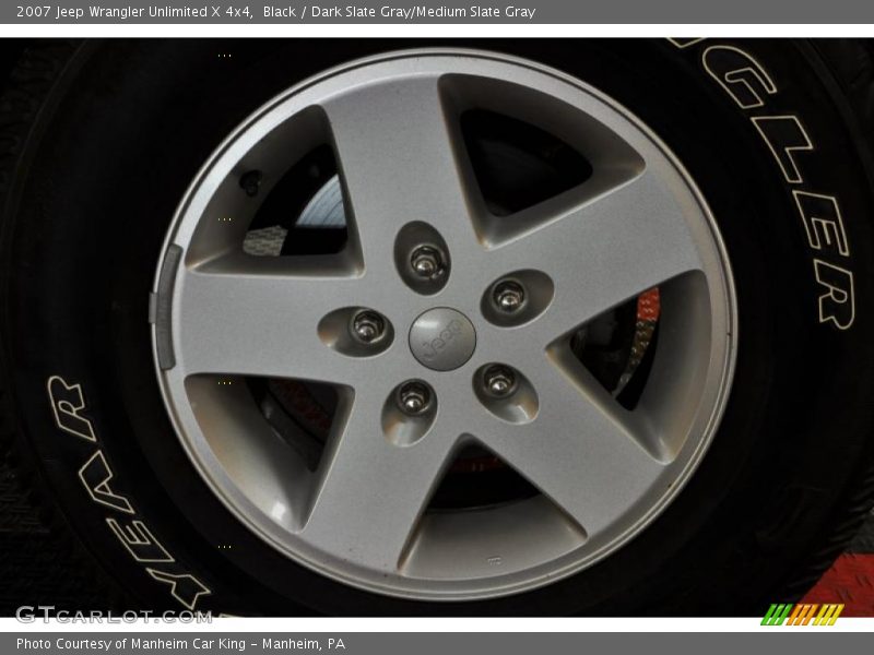Black / Dark Slate Gray/Medium Slate Gray 2007 Jeep Wrangler Unlimited X 4x4