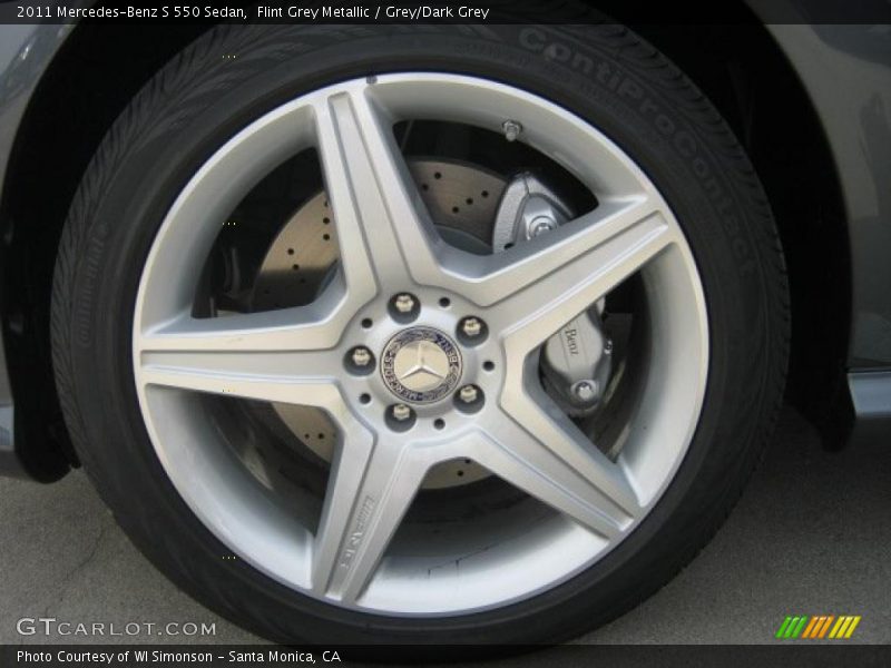 Flint Grey Metallic / Grey/Dark Grey 2011 Mercedes-Benz S 550 Sedan