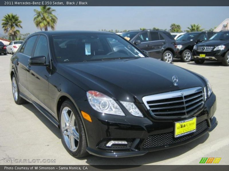 Black / Black 2011 Mercedes-Benz E 350 Sedan
