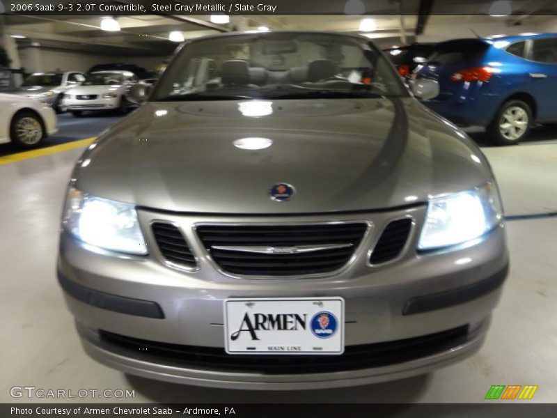 Steel Gray Metallic / Slate Gray 2006 Saab 9-3 2.0T Convertible