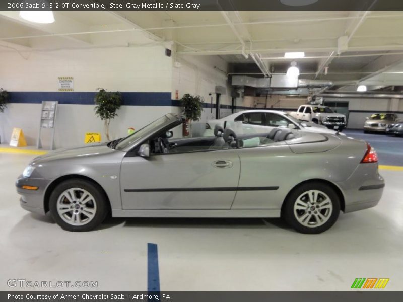 Steel Gray Metallic / Slate Gray 2006 Saab 9-3 2.0T Convertible