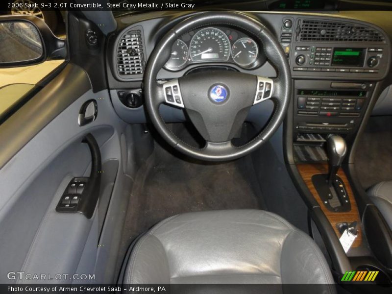 Steel Gray Metallic / Slate Gray 2006 Saab 9-3 2.0T Convertible
