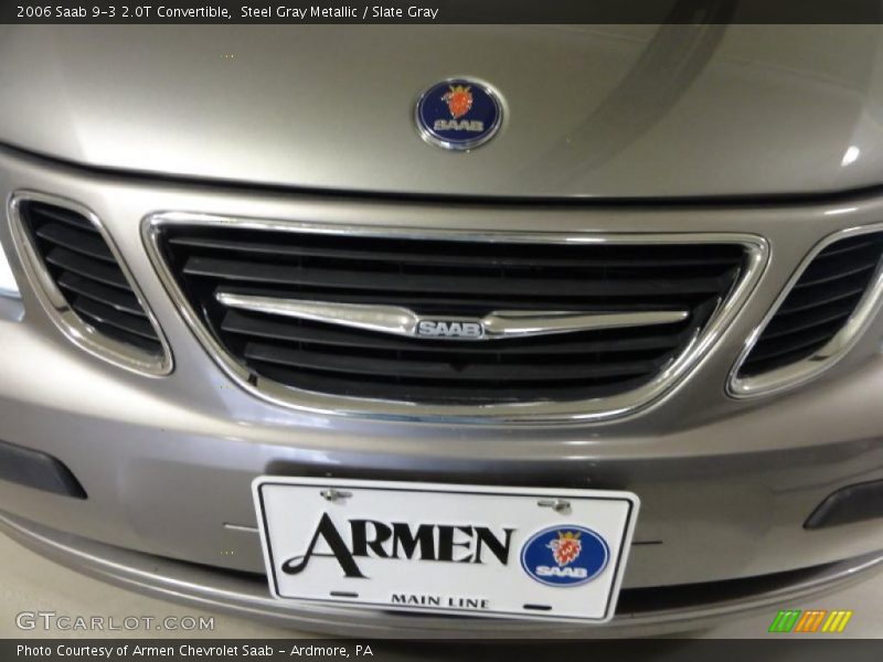 Steel Gray Metallic / Slate Gray 2006 Saab 9-3 2.0T Convertible