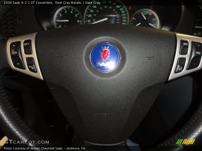 Steel Gray Metallic / Slate Gray 2006 Saab 9-3 2.0T Convertible