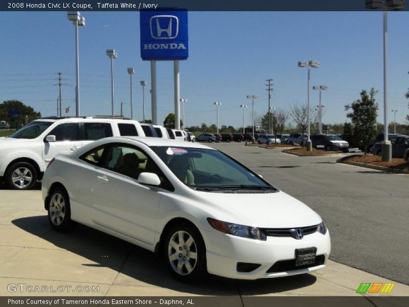 Taffeta White / Ivory 2008 Honda Civic LX Coupe