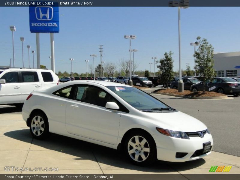 Taffeta White / Ivory 2008 Honda Civic LX Coupe