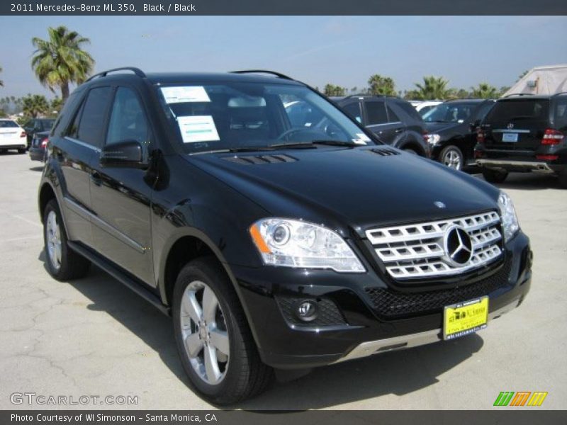Black / Black 2011 Mercedes-Benz ML 350
