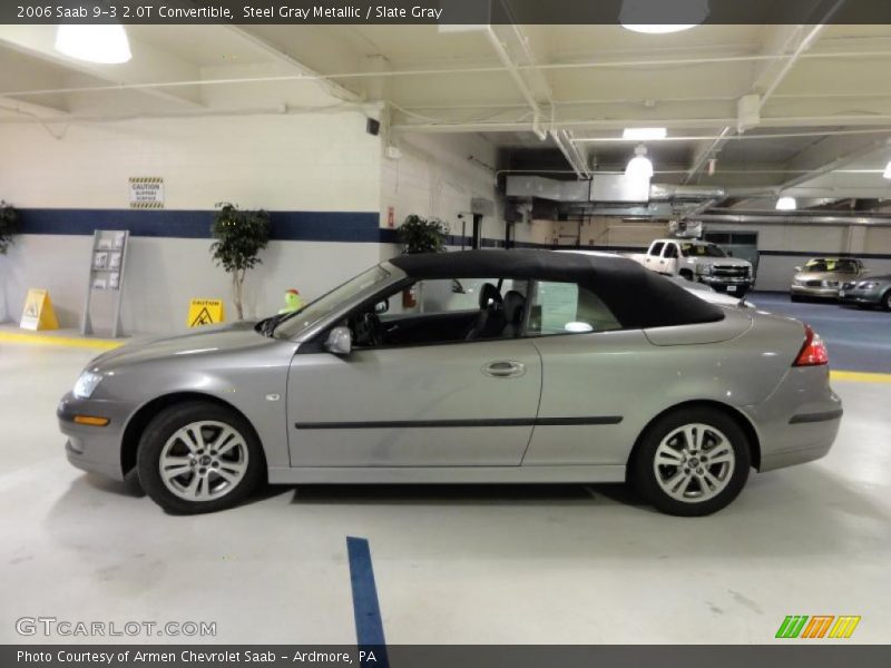 Steel Gray Metallic / Slate Gray 2006 Saab 9-3 2.0T Convertible