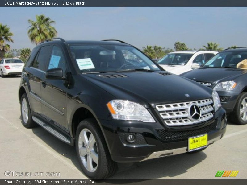 Black / Black 2011 Mercedes-Benz ML 350
