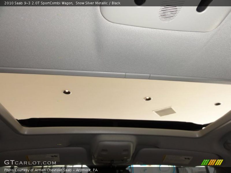 Snow Silver Metallic / Black 2010 Saab 9-3 2.0T SportCombi Wagon