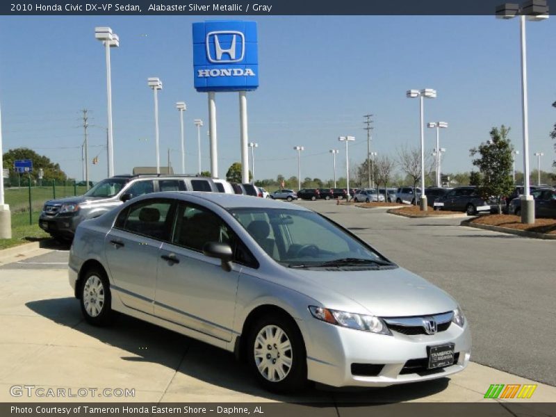 Alabaster Silver Metallic / Gray 2010 Honda Civic DX-VP Sedan