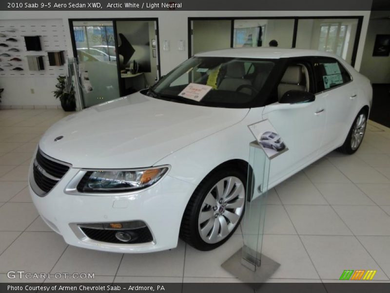 Arctic White / Light Neutral 2010 Saab 9-5 Aero Sedan XWD