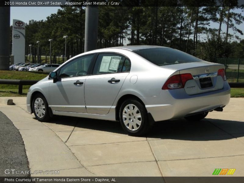 Alabaster Silver Metallic / Gray 2010 Honda Civic DX-VP Sedan