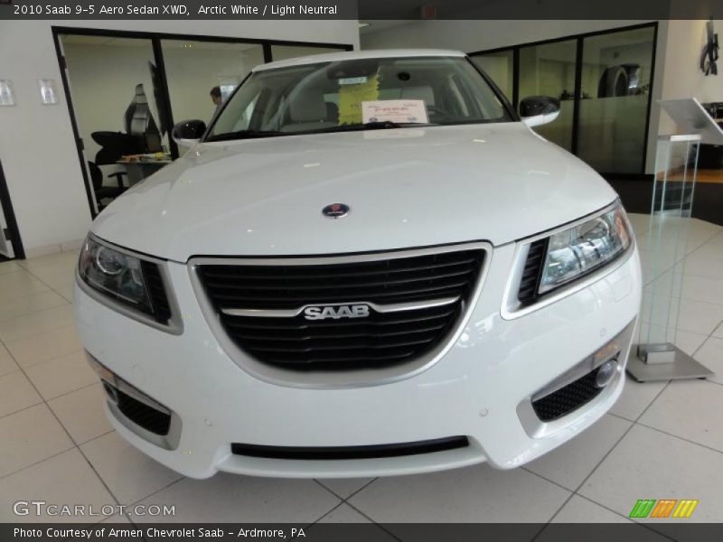 Arctic White / Light Neutral 2010 Saab 9-5 Aero Sedan XWD