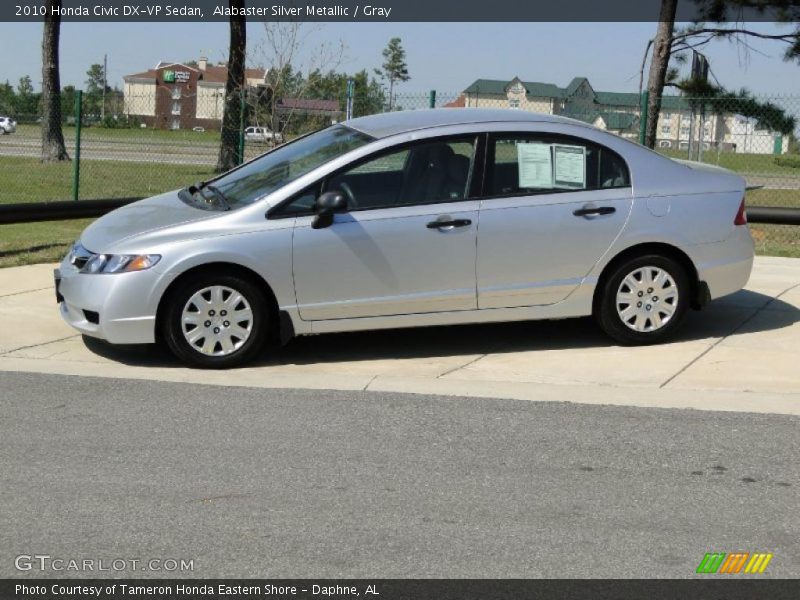 Alabaster Silver Metallic / Gray 2010 Honda Civic DX-VP Sedan