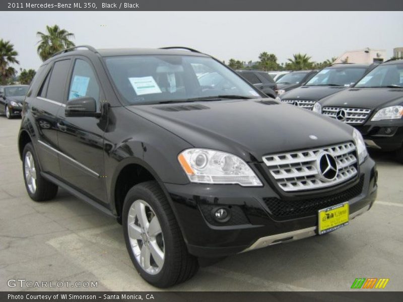 Black / Black 2011 Mercedes-Benz ML 350