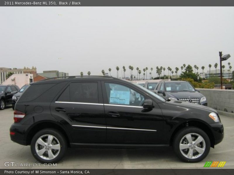 Black / Black 2011 Mercedes-Benz ML 350