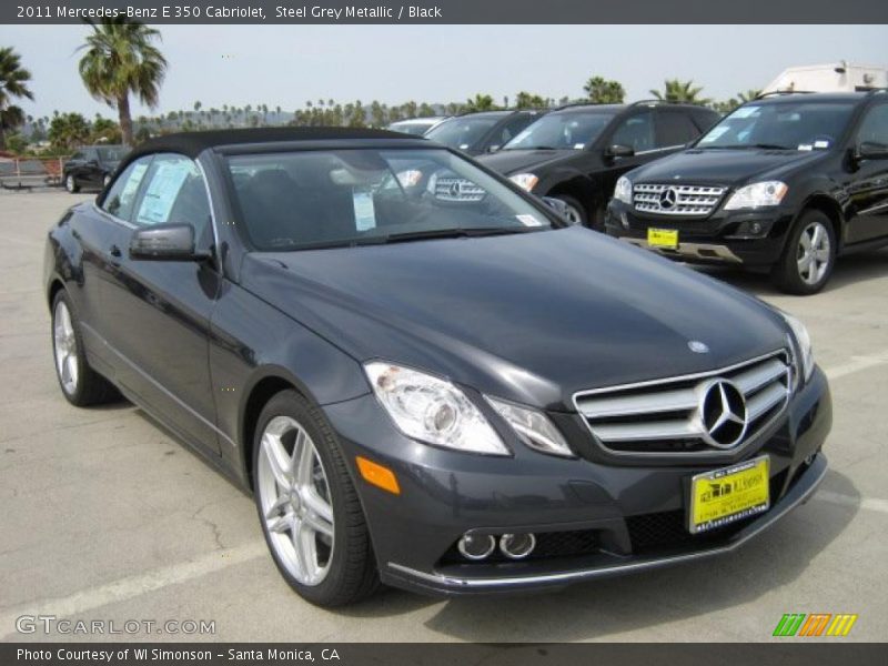 Steel Grey Metallic / Black 2011 Mercedes-Benz E 350 Cabriolet