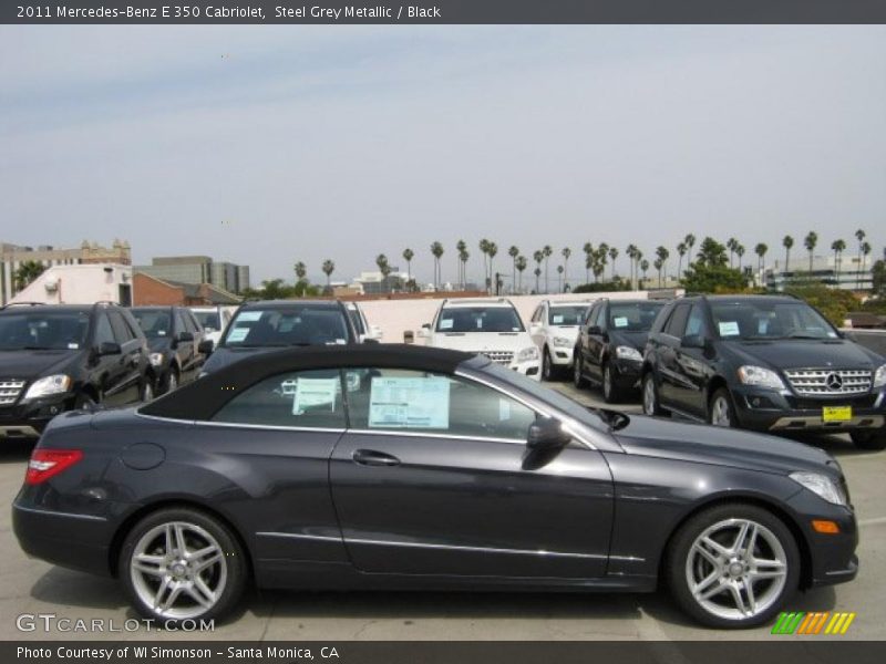 Steel Grey Metallic / Black 2011 Mercedes-Benz E 350 Cabriolet