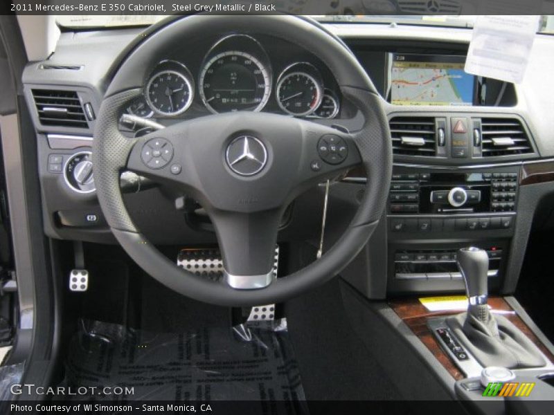 Steel Grey Metallic / Black 2011 Mercedes-Benz E 350 Cabriolet