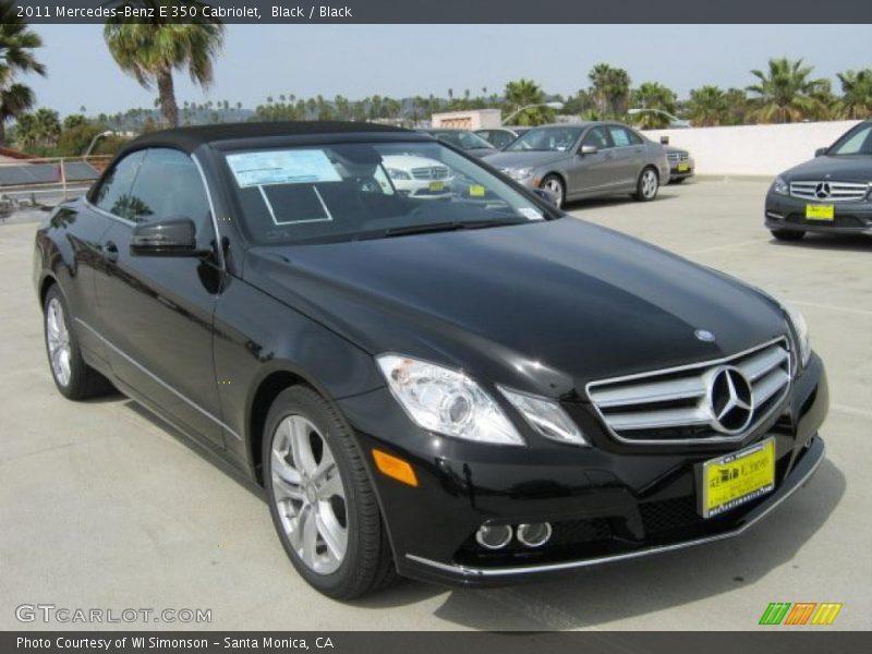Black / Black 2011 Mercedes-Benz E 350 Cabriolet